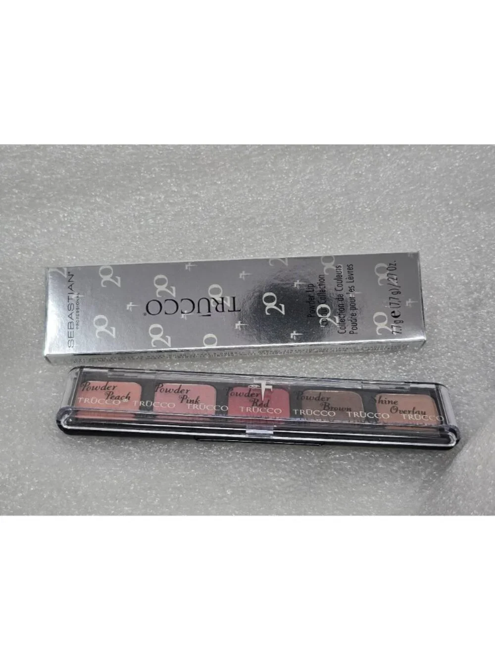 Sebastian Trucco Powder Lip Colour Collection Palette Peach Pink Red Brown Shine